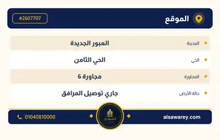أرض - تم التخصيص 276 م² — مدينة العبور الجديدة، الحي الثامن، مجاورة 6 — صورة العرض — 4