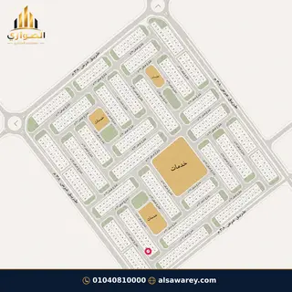 أرض - تم التخصيص 209 م² — مدينة العبور الجديدة، الحي التاسع، مجاورة 2 — موقع القطعة على المخطط — 1