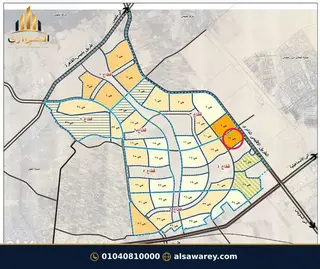 أرض - تم التخصيص — مدينة العبور الجديدة، الحي الثالث والعشرون، مجاورة 4 — من الحي — خريطة الموقع — 7