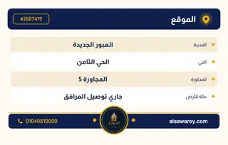 أرض - تم التخصيص 276 م² — مدينة العبور الجديدة، الحي الثامن، المجاورة 5 — صورة العرض — 4
