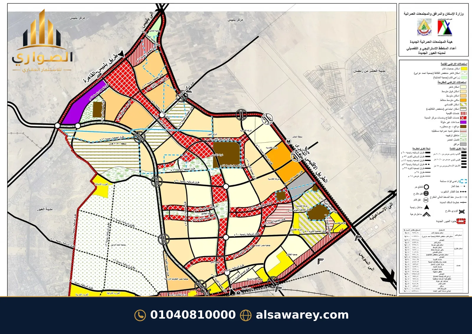 أرض - تم التخصيص — مدينة العبور الجديدة، الحي التاسع، مجاورة 2 — من المدينة — خريطة مناطق الخدمات — 8